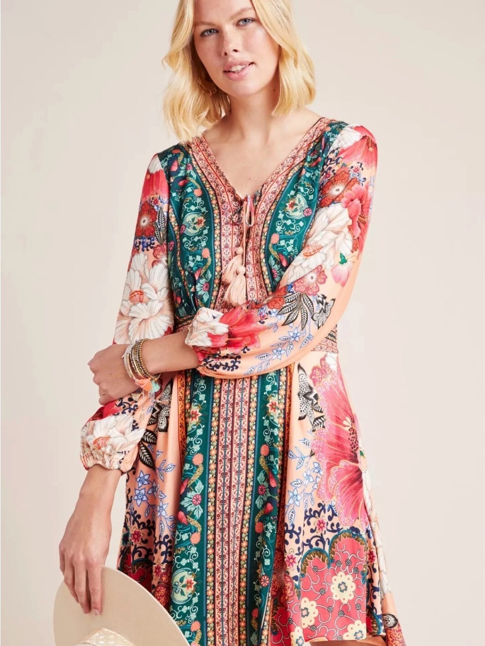 Farm Rio Topanga Mini Dress Sz S bohemian chic colorful - Picture 6 of 6